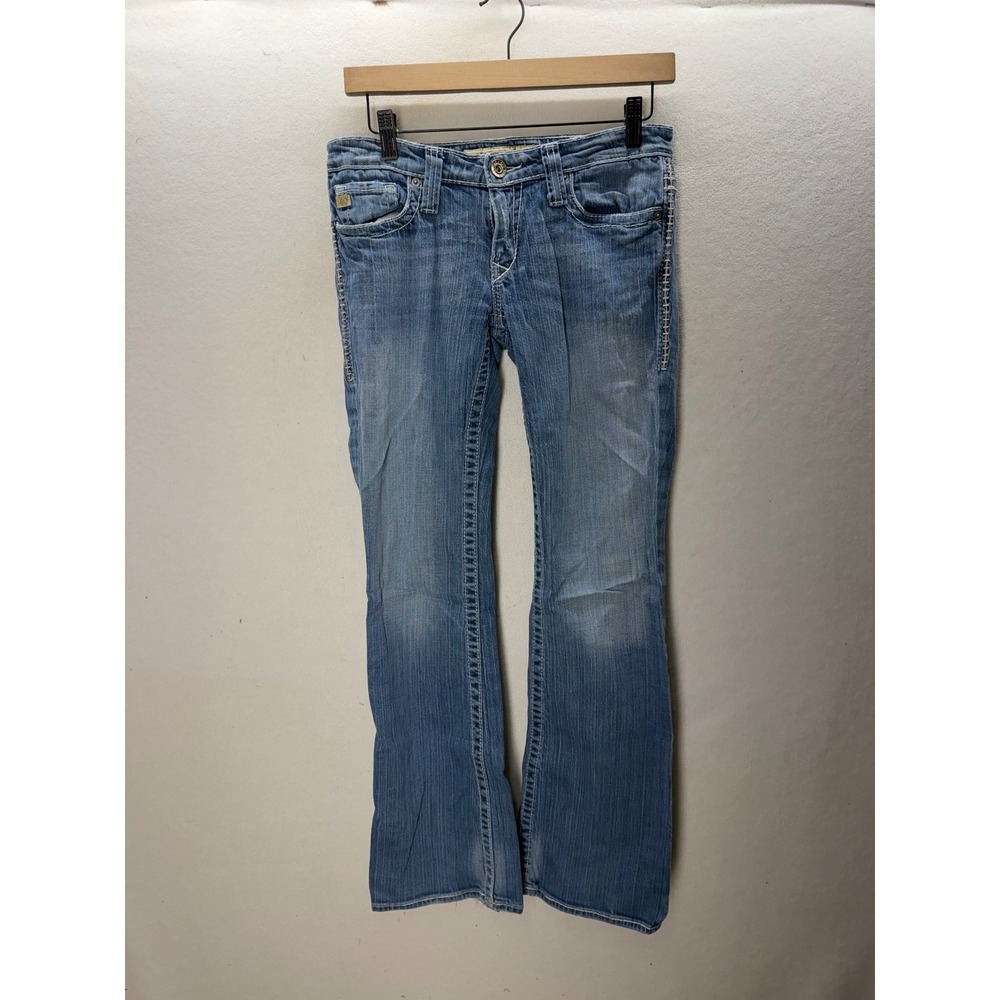 Big Star Casey K Jeans Womens 27L Blue Low Rise Bootcut Stitch 3619